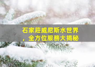 石家莊威尼斯水世界，全方位服務大揭秘
